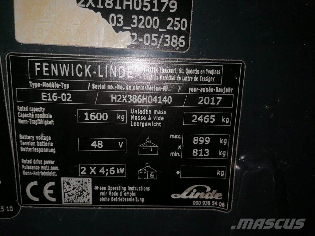 Linde E16-02 Elektriskie iekrāvēji