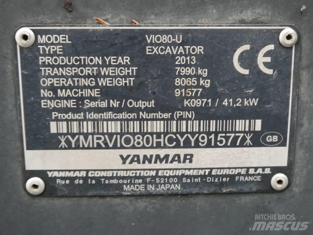 Yanmar Vio 80 U Vidēja lieluma ekskavatori 7 t - 12 t