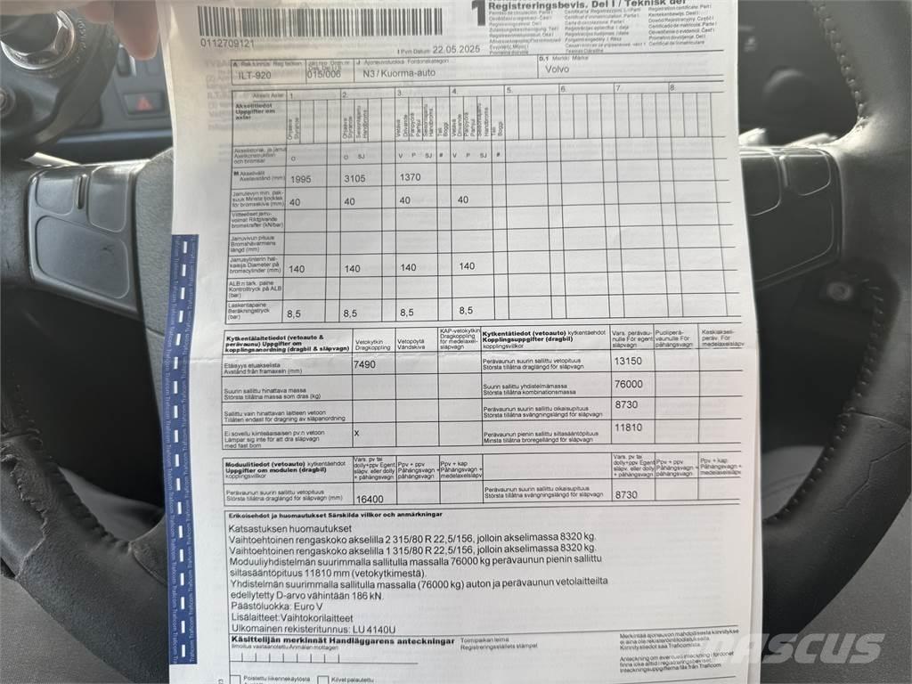 Volvo FH 540 8X4 Treileri ar āķi