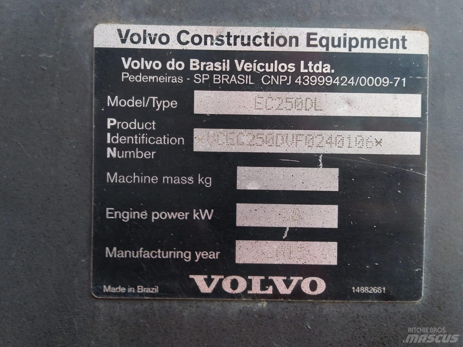 Volvo EC 250 D L Kāpurķēžu ekskavatori