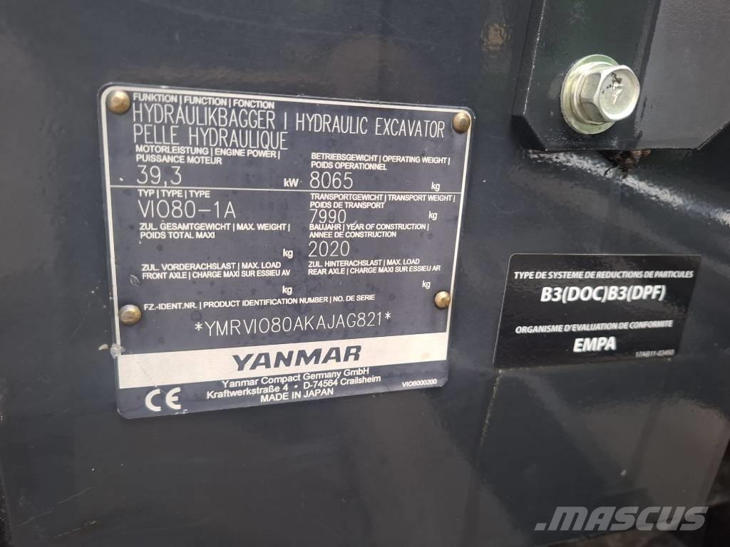 Yanmar Vio 80-1A Vidēja lieluma ekskavatori 7 t - 12 t