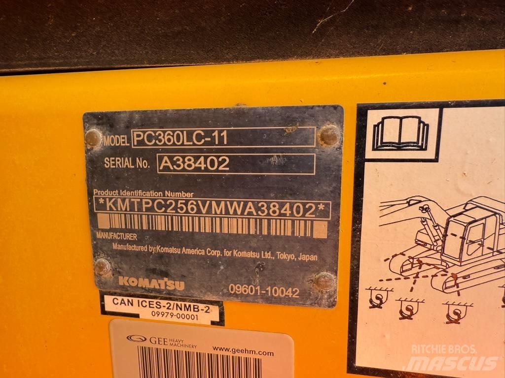 Komatsu PC360LC-11 Kāpurķēžu ekskavatori