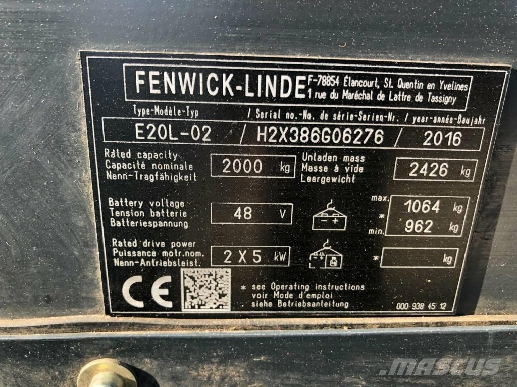 Linde E 20 L-02 Elektriskie iekrāvēji