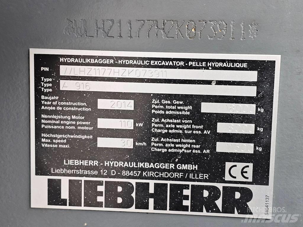 Liebherr A 916 Ekskavatori uz riteņiem