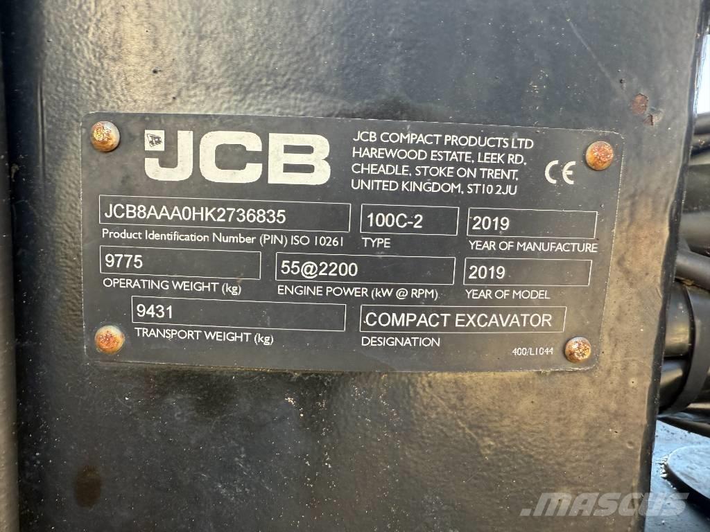 JCB 100 C-2 Vidēja lieluma ekskavatori 7 t - 12 t