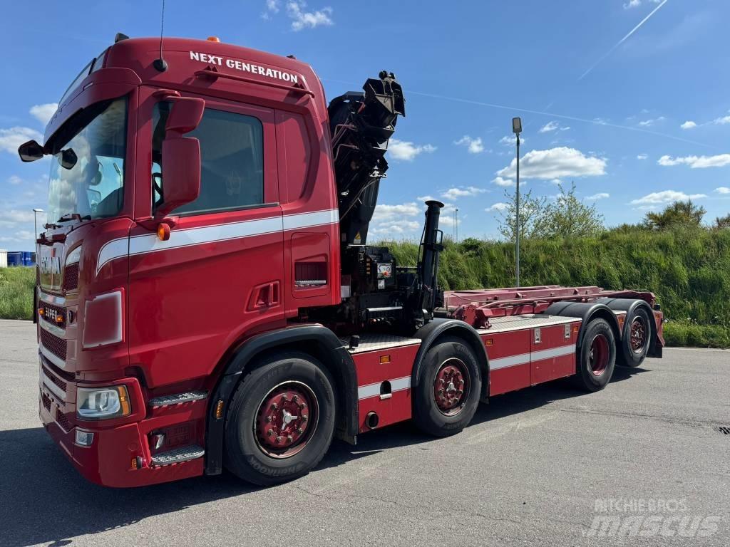 Scania R 500 CB Smagās mašīnas ar celtni
