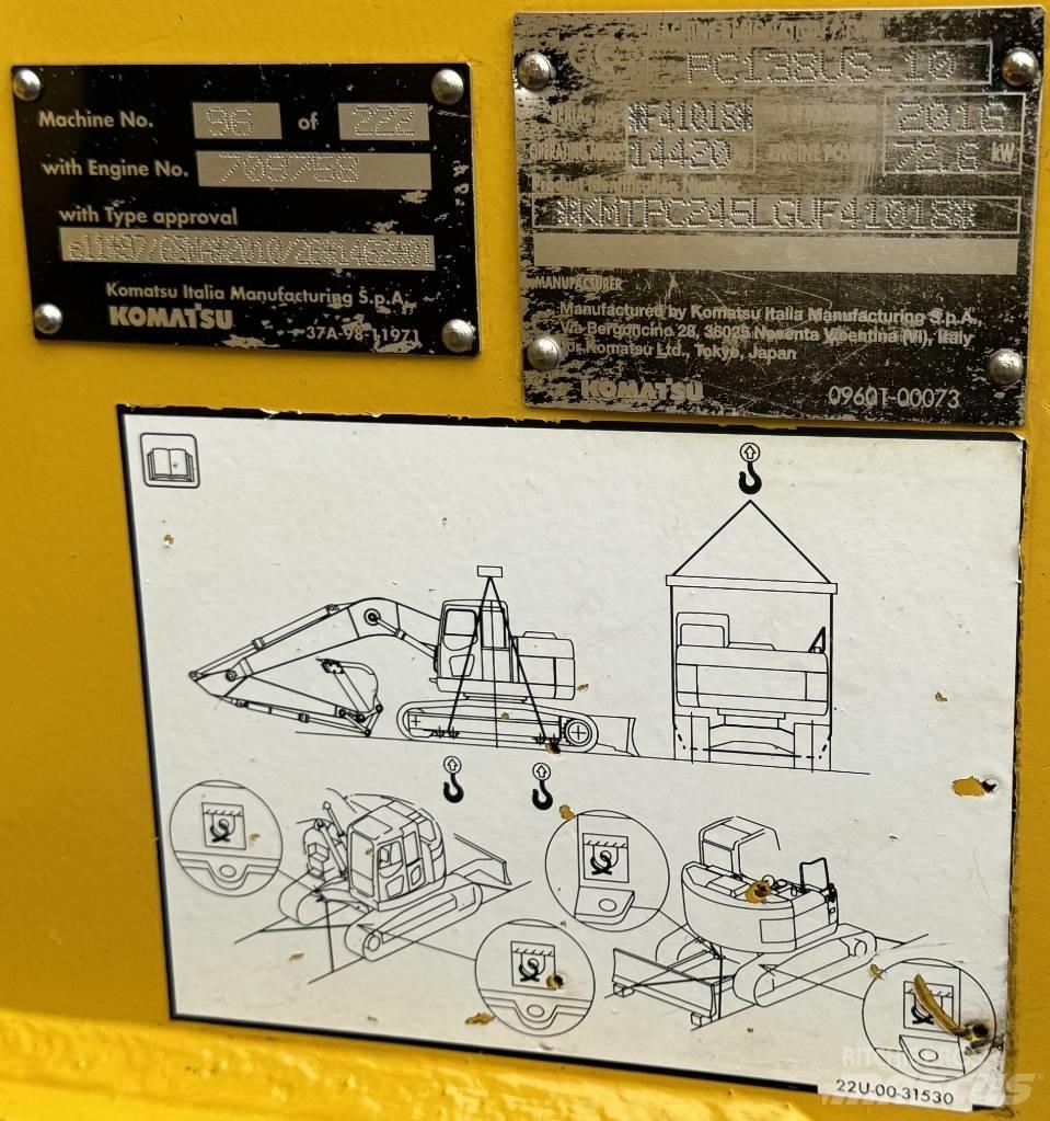 Komatsu PC 138 US-10 Kāpurķēžu ekskavatori