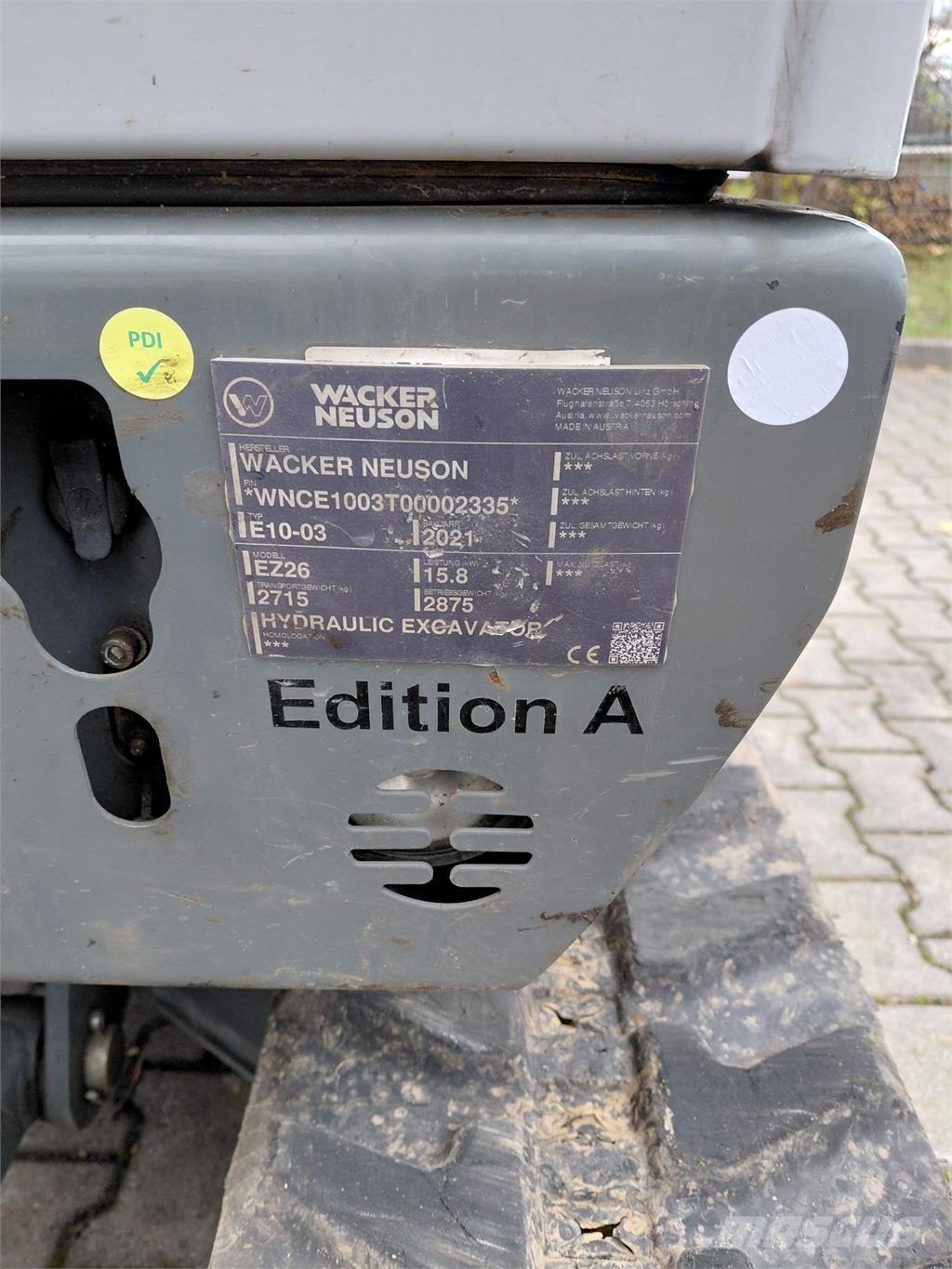 Wacker Neuson EZ26 Kāpurķēžu ekskavatori
