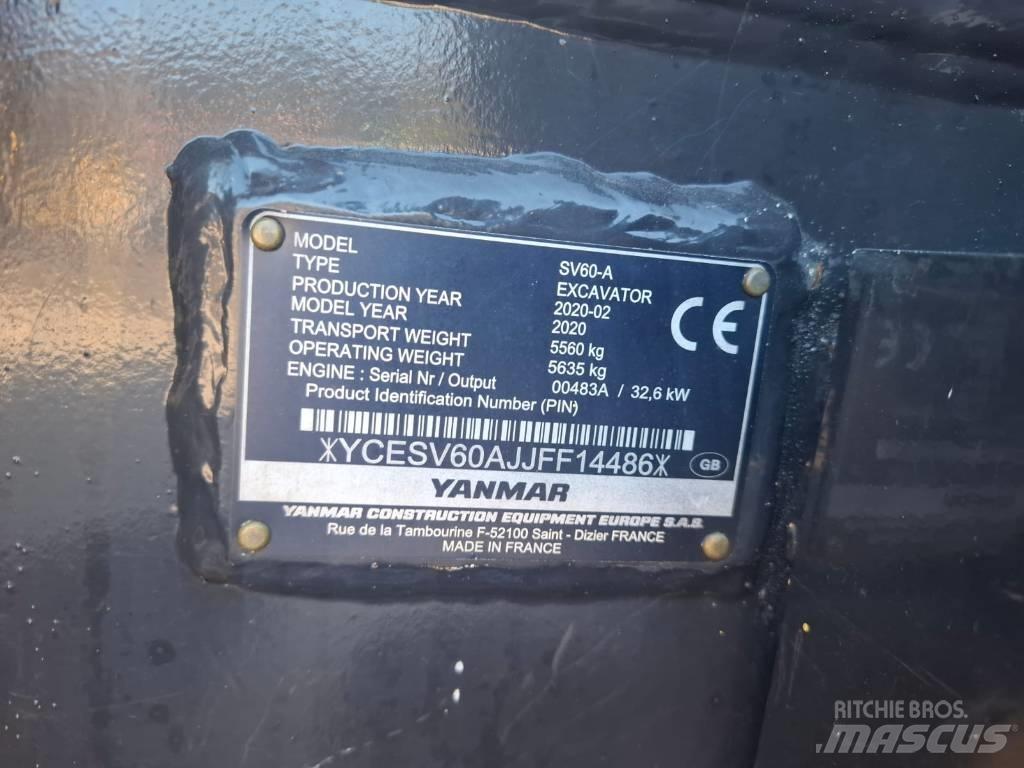 Yanmar SV 60 A Vidēja lieluma ekskavatori 7 t - 12 t