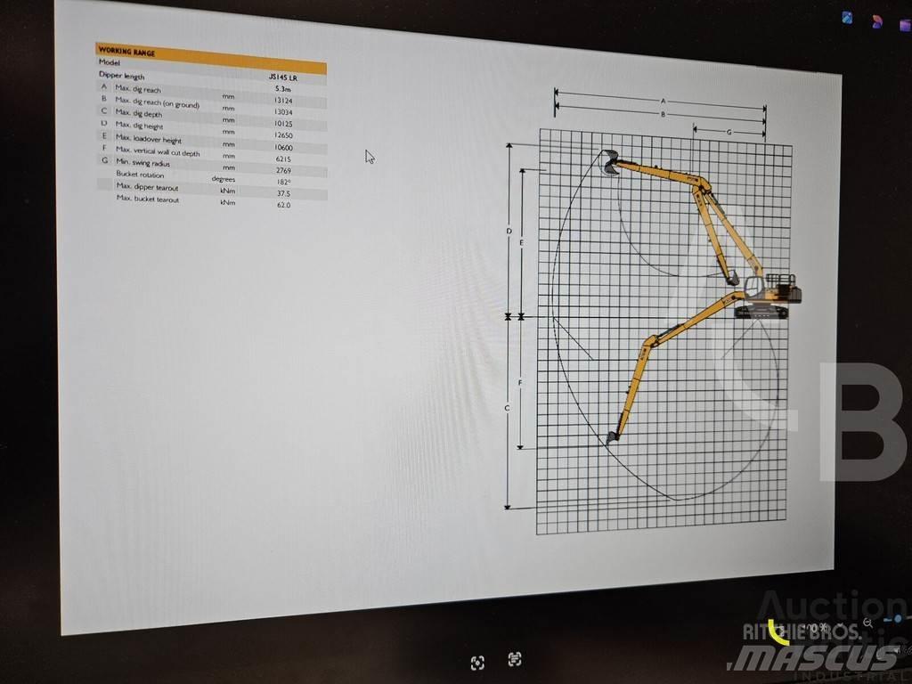 JCB JS 145 LR Kāpurķēžu ekskavatori