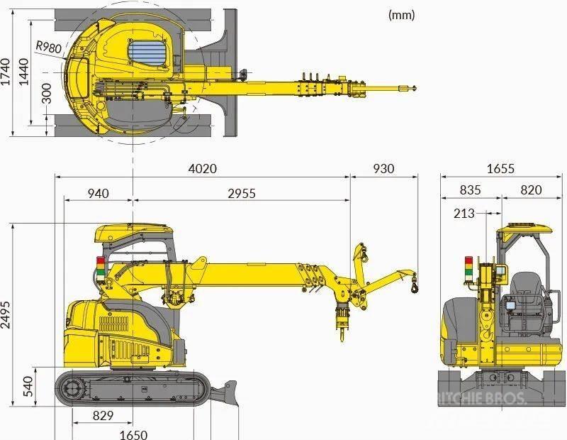 Maeda CC423-1 Kāpurķēžu ceļamkrāni