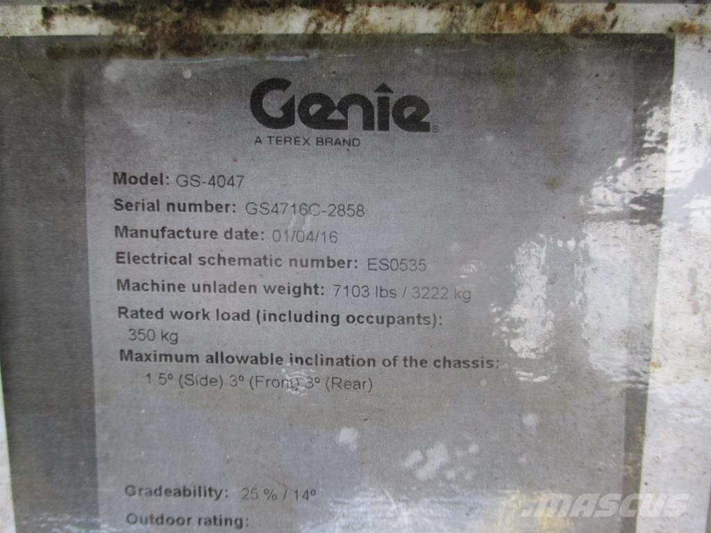 Genie GS 4047 Šķerveida pacēlāji