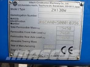 Hitachi ZX 130 W Ekskavatori uz riteņiem