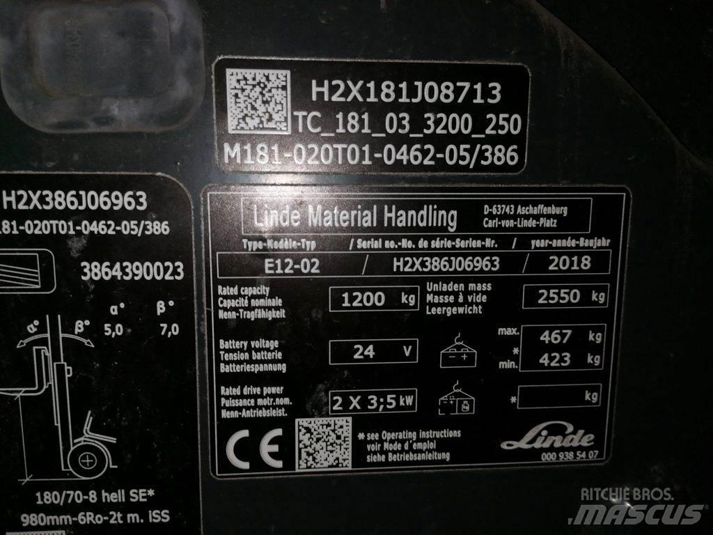 Linde E12-02 Elektriskie iekrāvēji