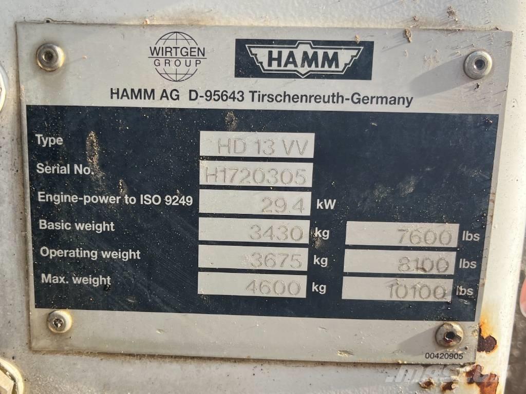 Hamm HD 13 VV Divvalču grunts veltņi