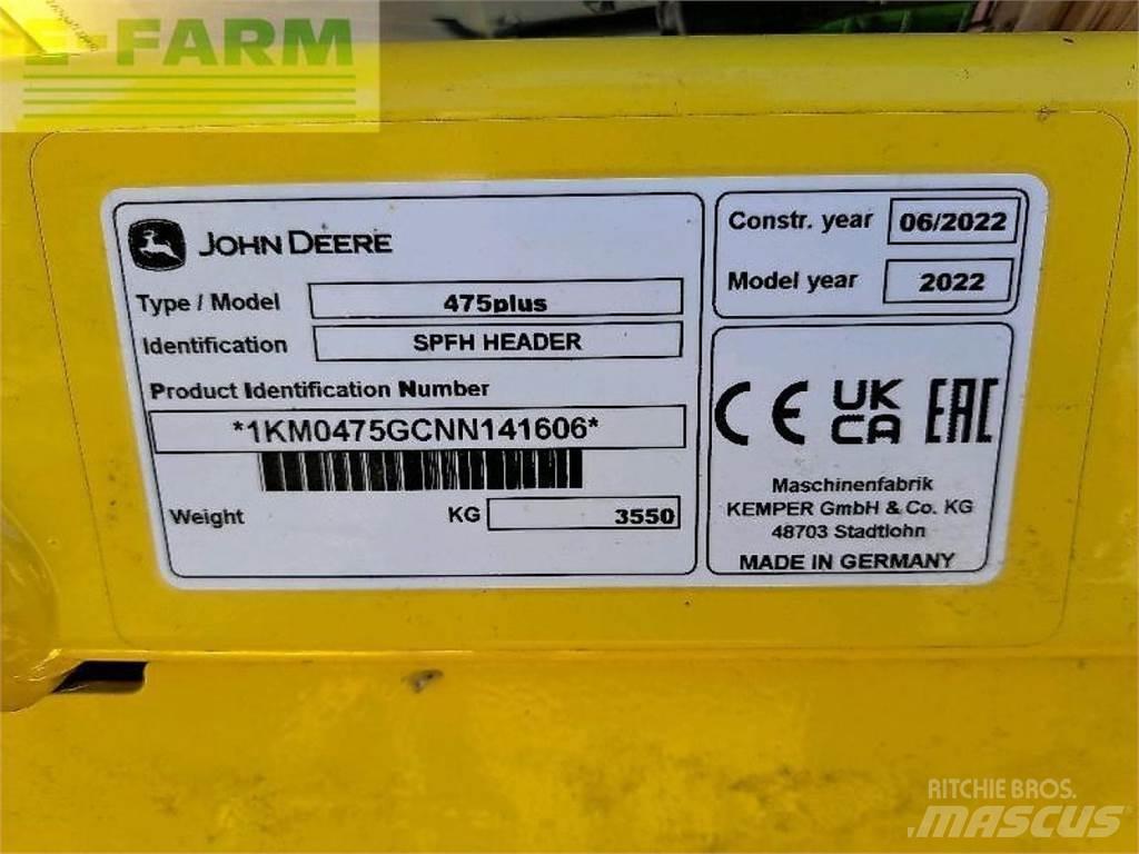 Kemper 475 plus Ražas novākšanas kombainu papildaprīkojums