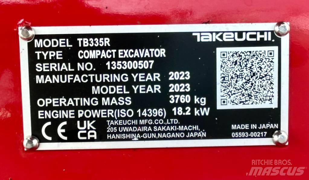 Takeuchi TB 335R V3 Mini ekskavatori < 7 t