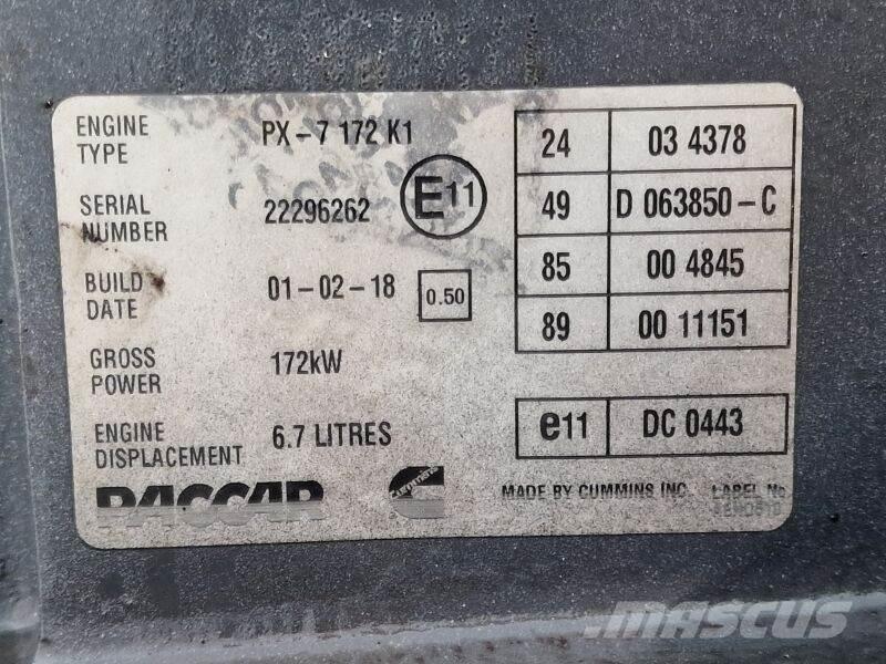 DAF PX-7 172 K1 Dzinēji