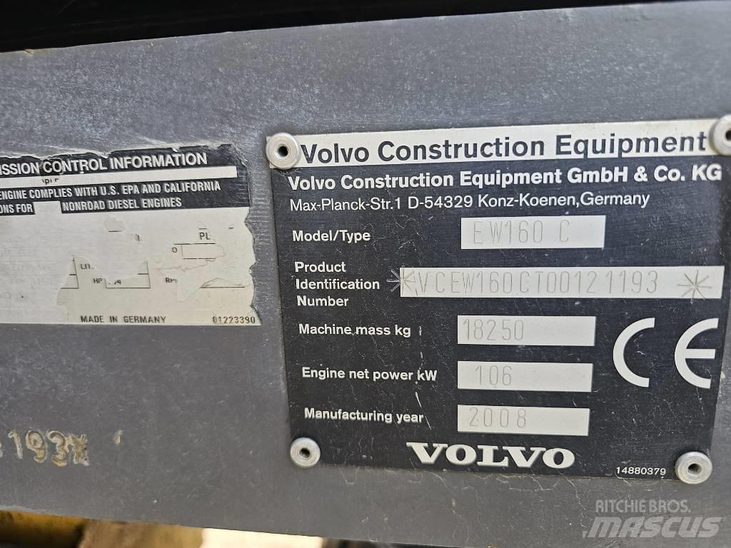 Volvo EW 160 C Ekskavatori uz riteņiem
