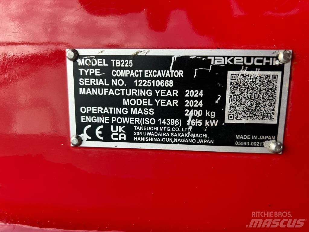 Takeuchi TB 225A V5 Mini ekskavatori < 7 t