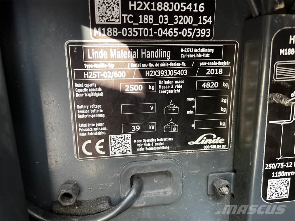 Linde H25T/600 LPG tehnika