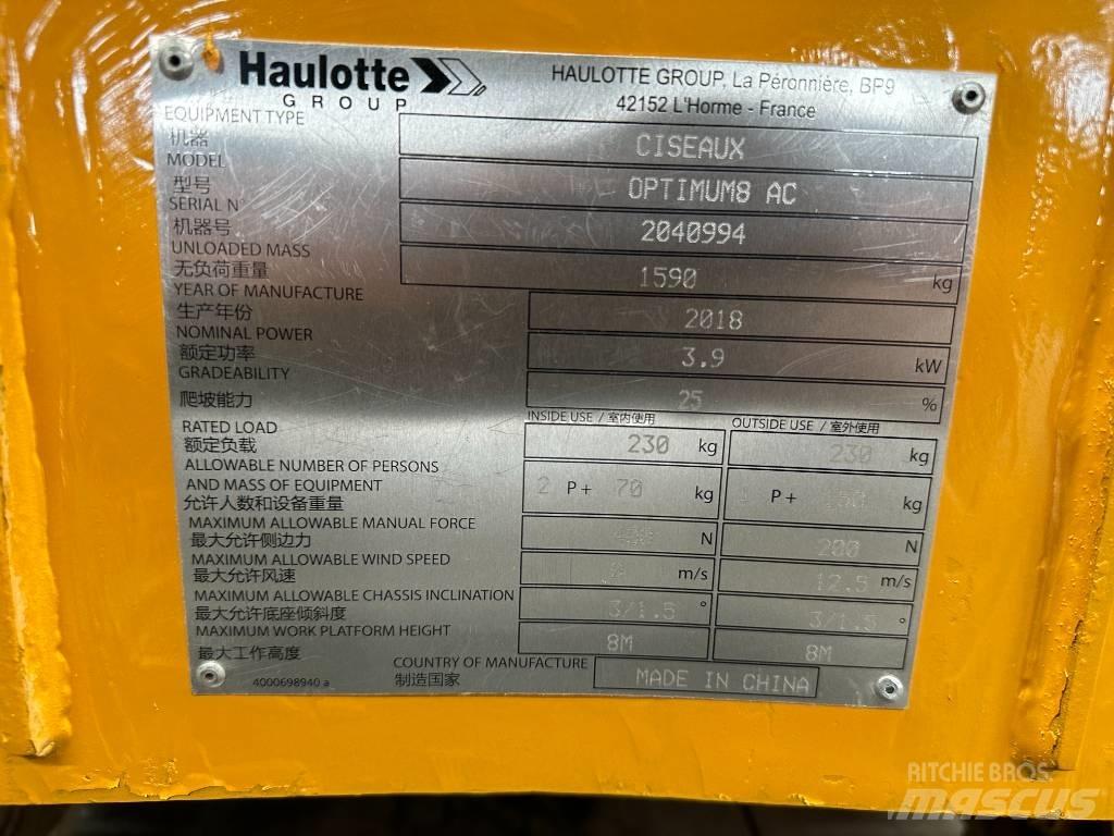 Haulotte OPTIMUM 8 Šķerveida pacēlāji