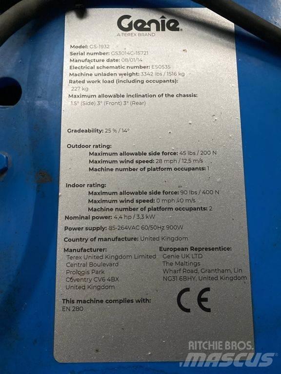 Genie GS1932 Šķerveida pacēlāji