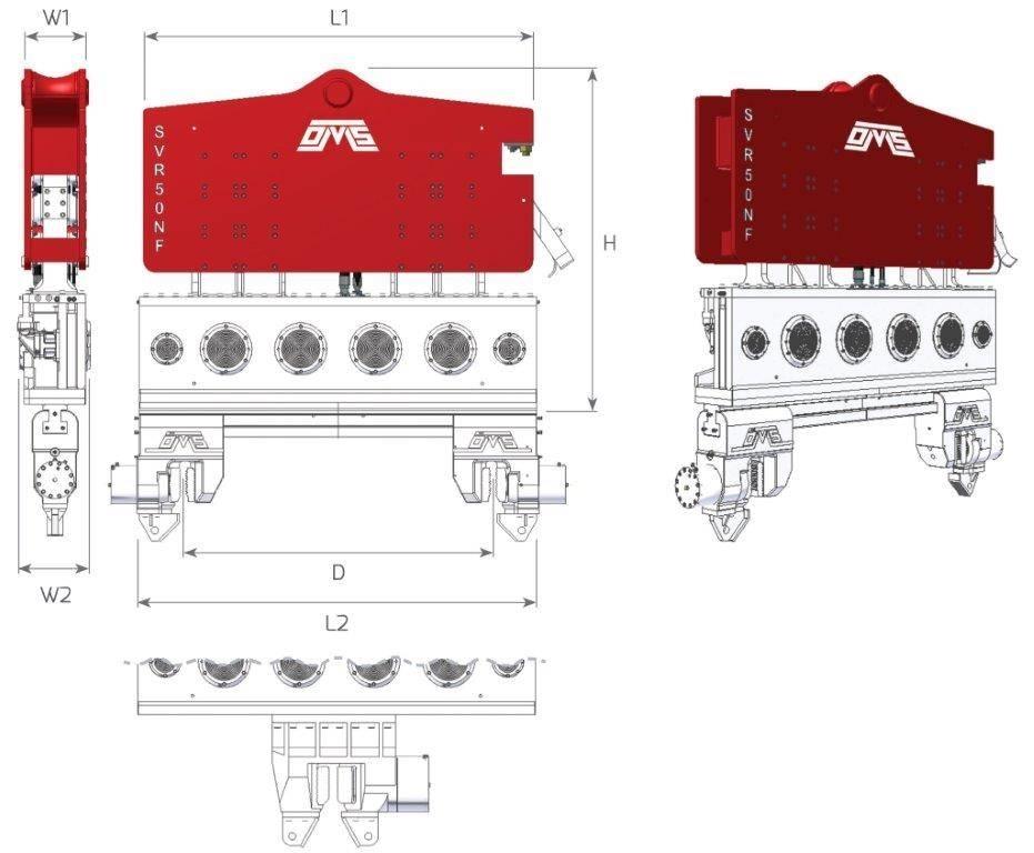  SVR 50NF Vibrējošie pāļu dzinēji