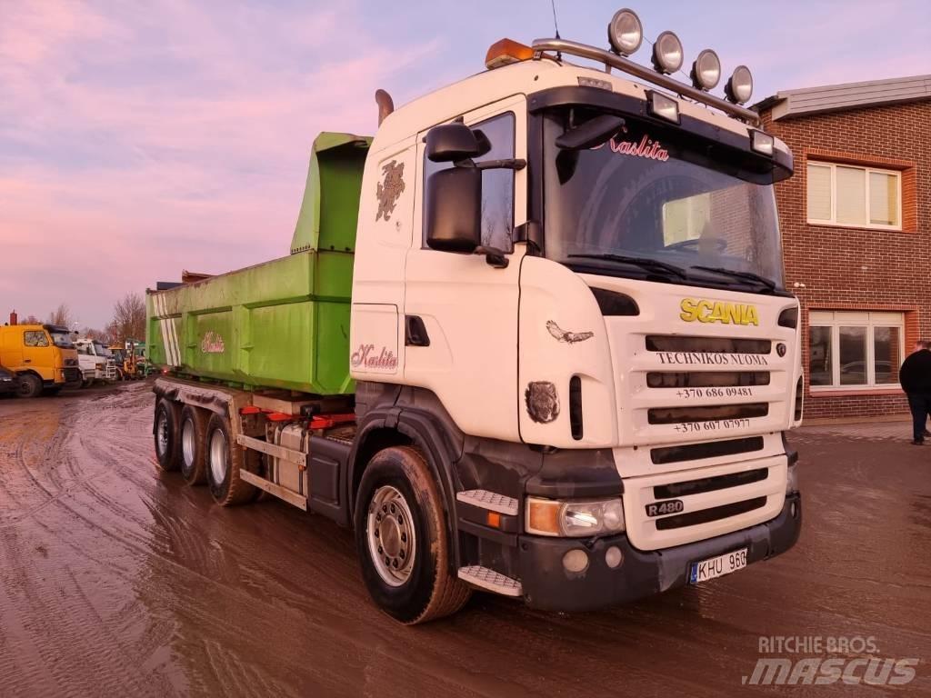 Scania R 480 8X4 Kravas automašinas konteineru vedeji