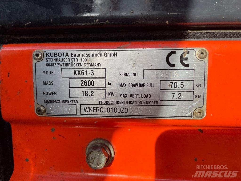 Kubota KX 61-3 Mini ekskavatori < 7 t