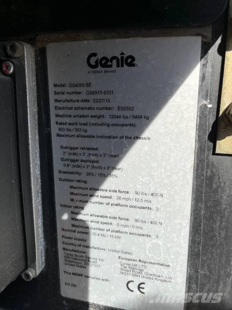 Genie GS 4069 BE Šķerveida pacēlāji