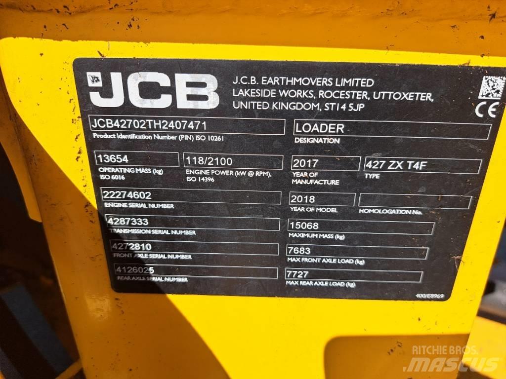 JCB 427 ZX Iekrāvēji uz riteņiem