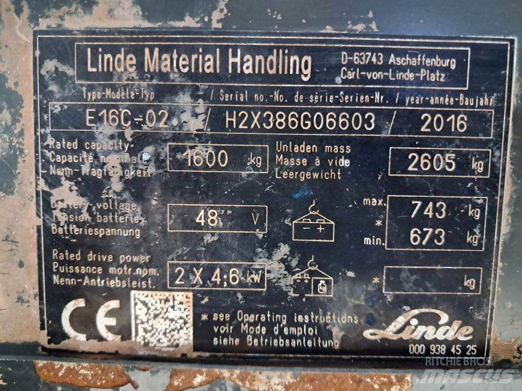 Linde E16C-03 Elektriskie iekrāvēji