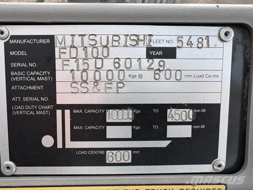 Mitsubishi FD 100 Tehnika ar dīzeļa dzinēju