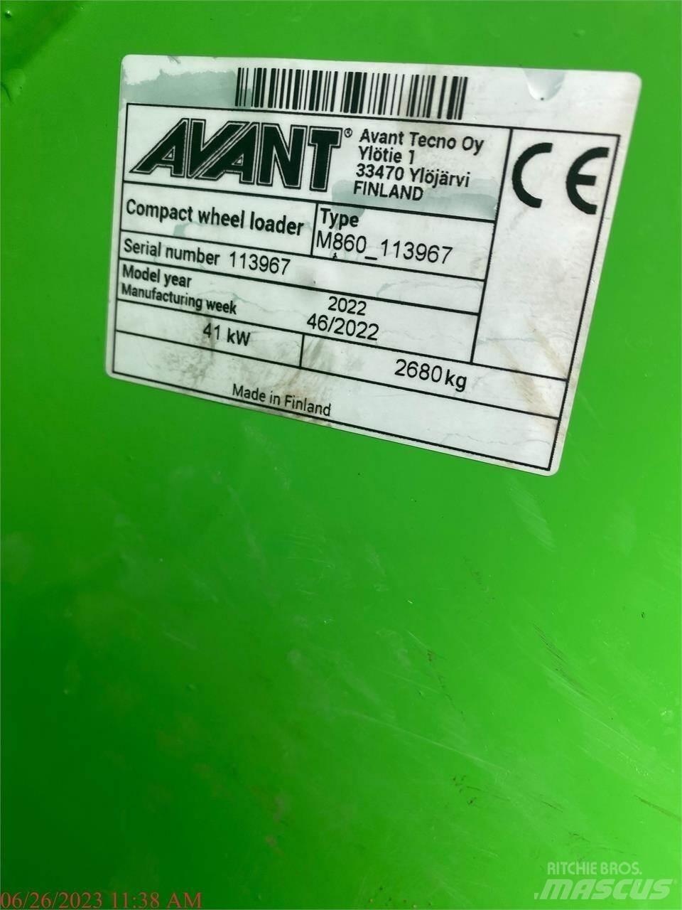 Avant 860I Iekrāvēji uz riteņiem