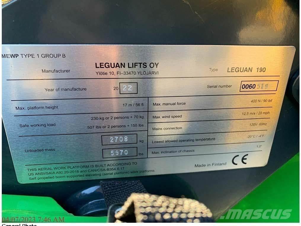 Avant LEGUAN 190 Strēles pacēlāji