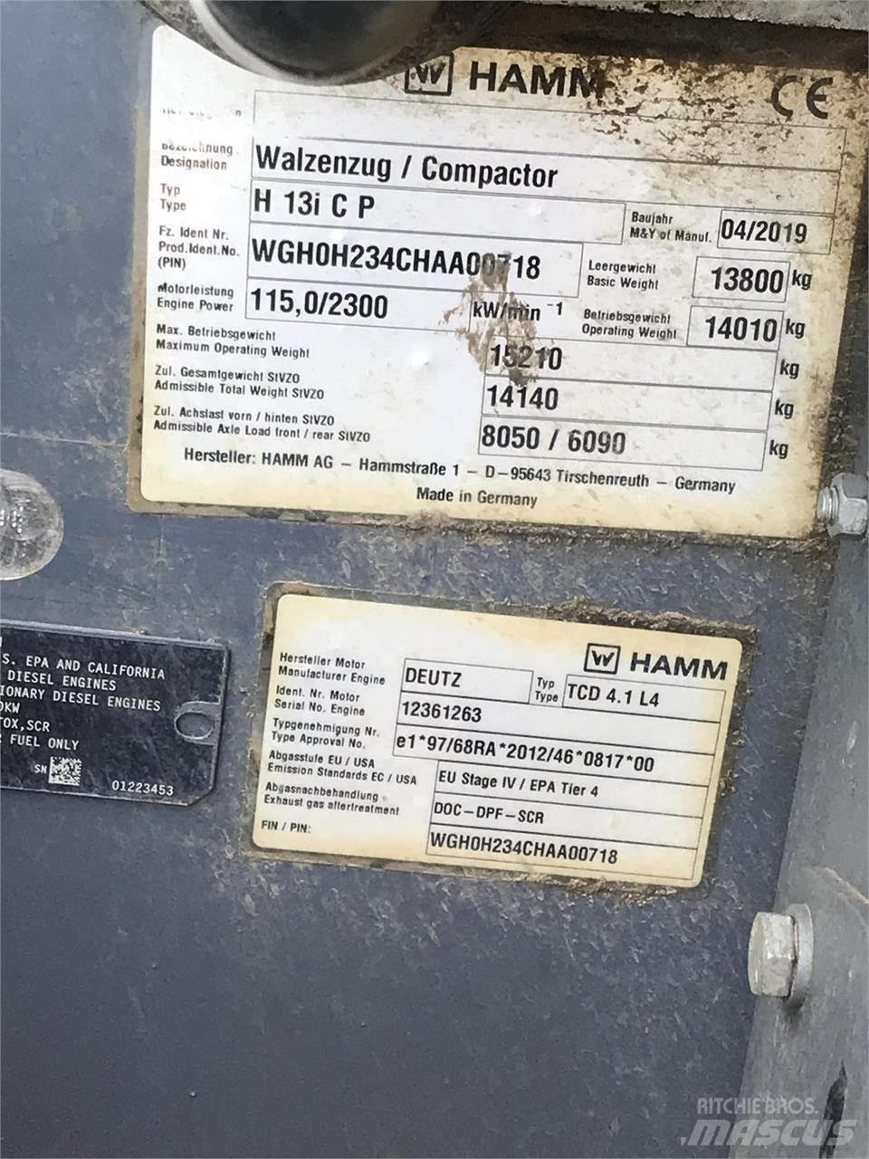 Hamm H13ICP Atkritumu preses