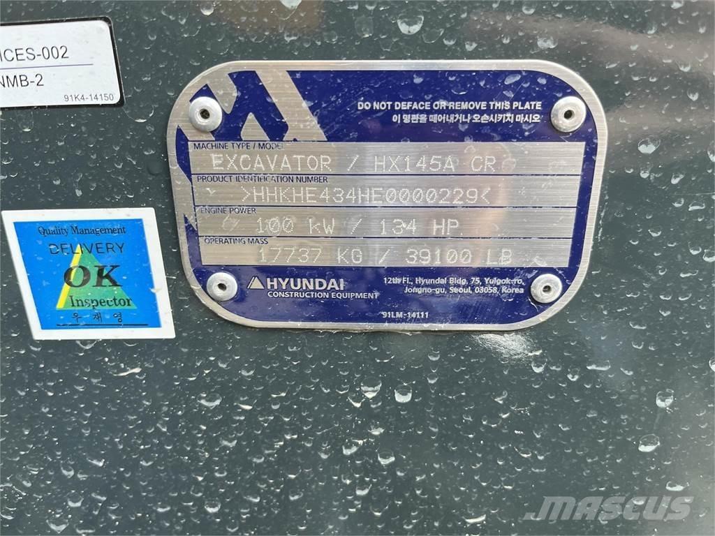 Hyundai HX145A LCR Kāpurķēžu ekskavatori