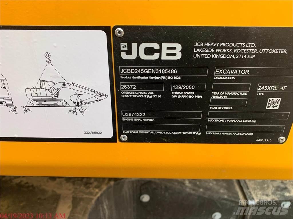 JCB 245XR Kāpurķēžu ekskavatori