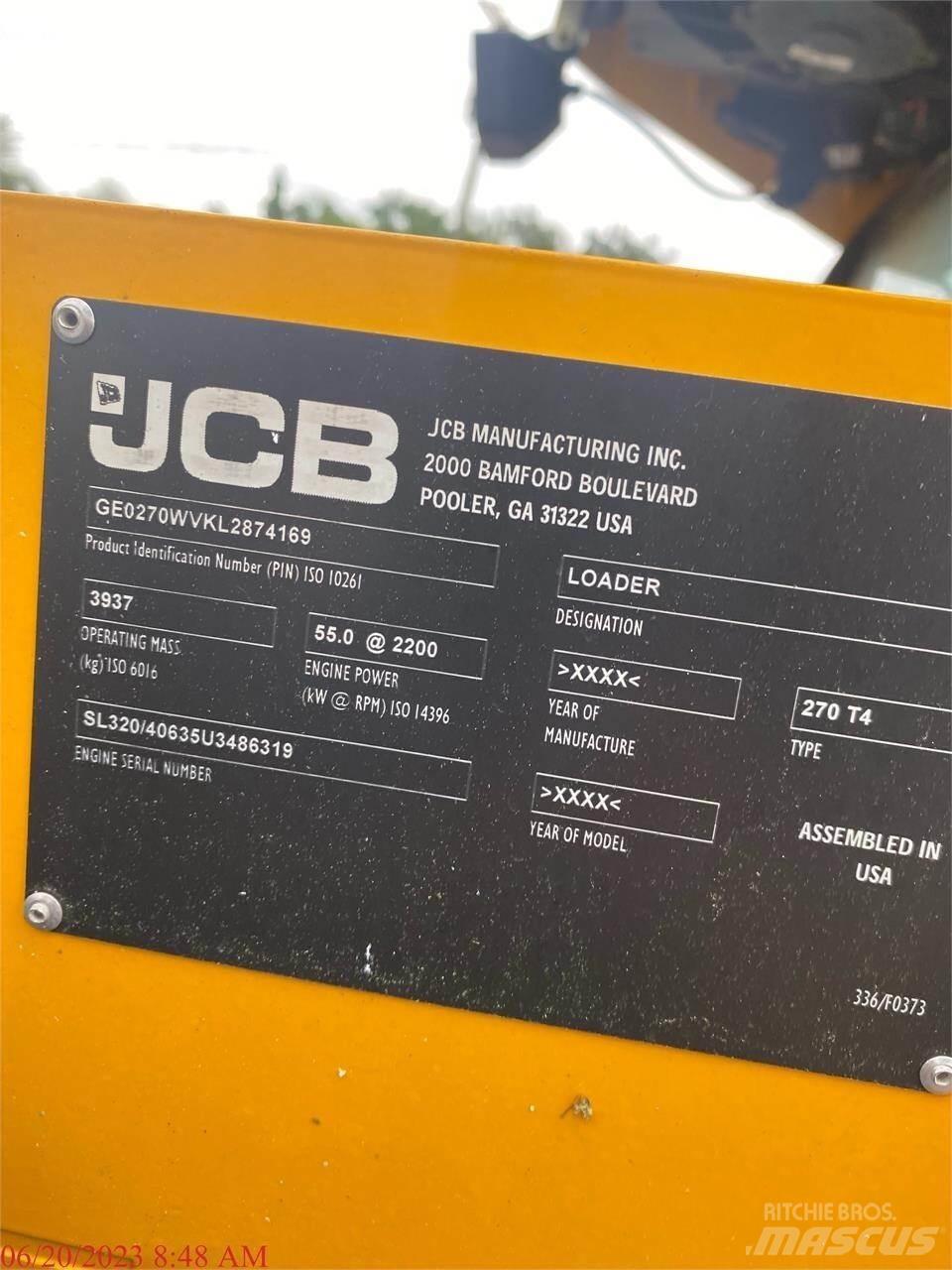JCB 270 Lietoti riteņu kompaktiekrāvēji