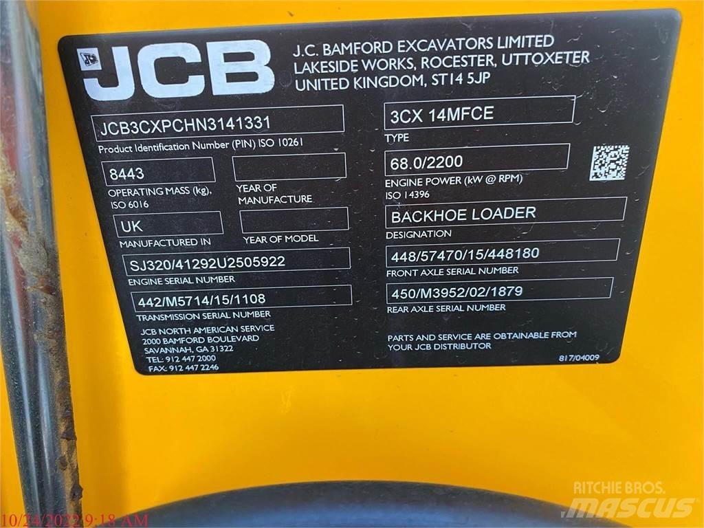 JCB 3CX14 Ekskavatori-iekrāvēji