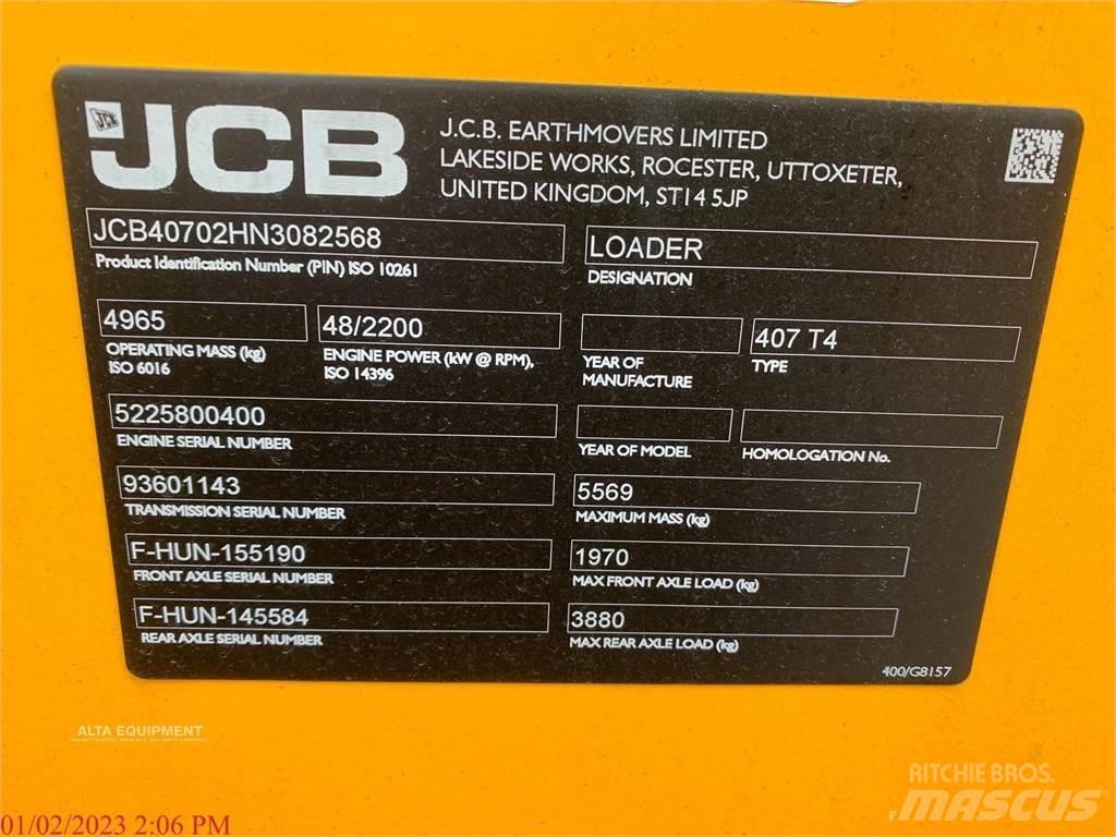 JCB 407B Iekrāvēji uz riteņiem