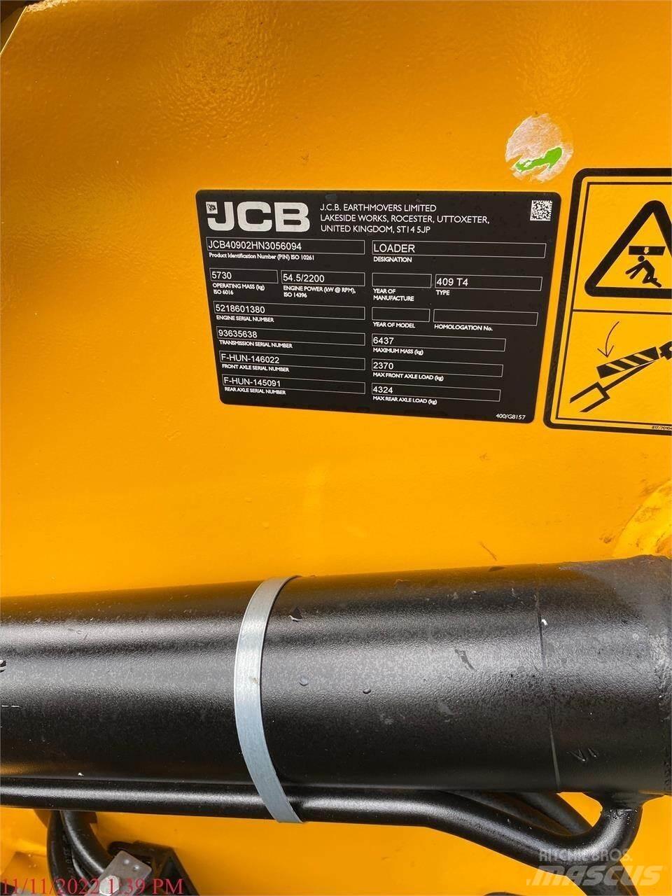 JCB 409 Iekrāvēji uz riteņiem
