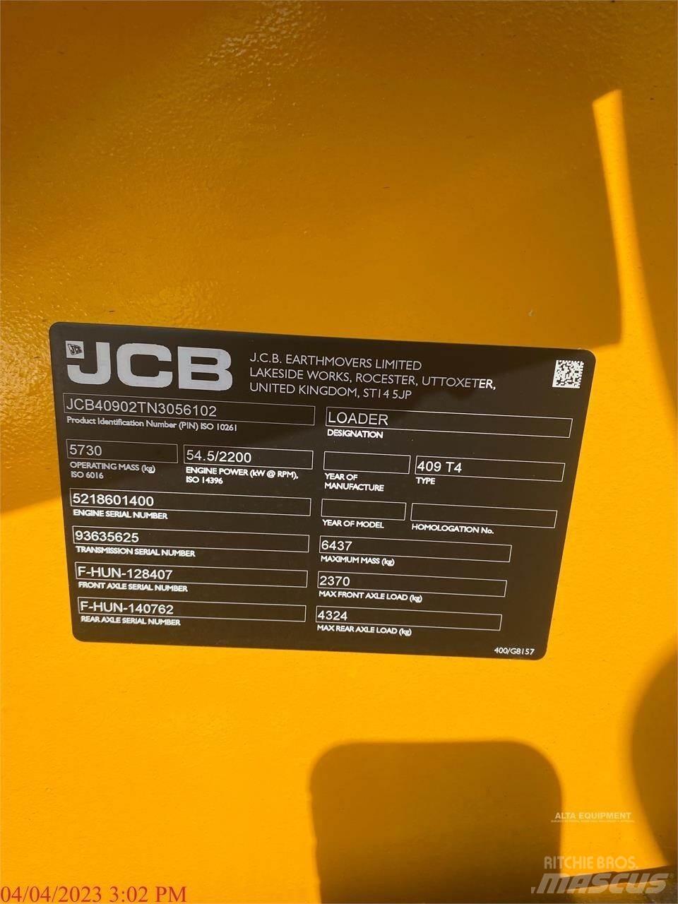 JCB 409 Iekrāvēji uz riteņiem