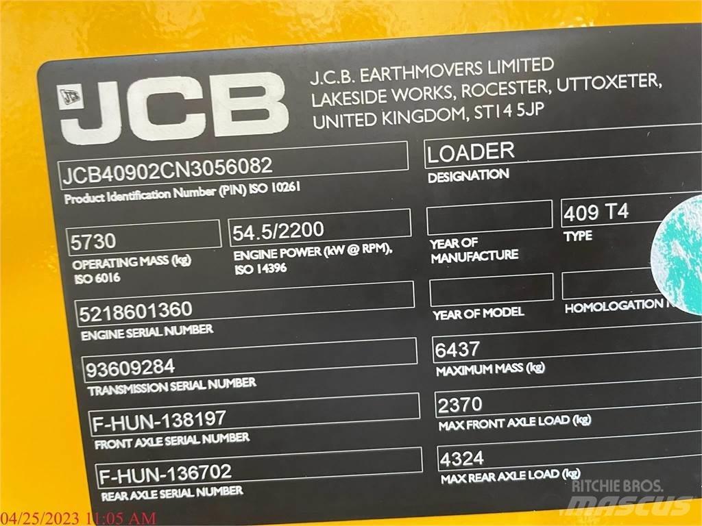 JCB 409 Iekrāvēji uz riteņiem