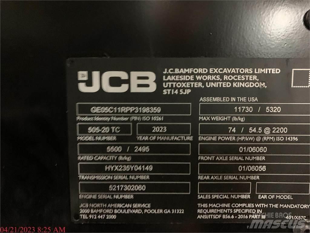 JCB 505-20TC Teleskopiskie manipulatori