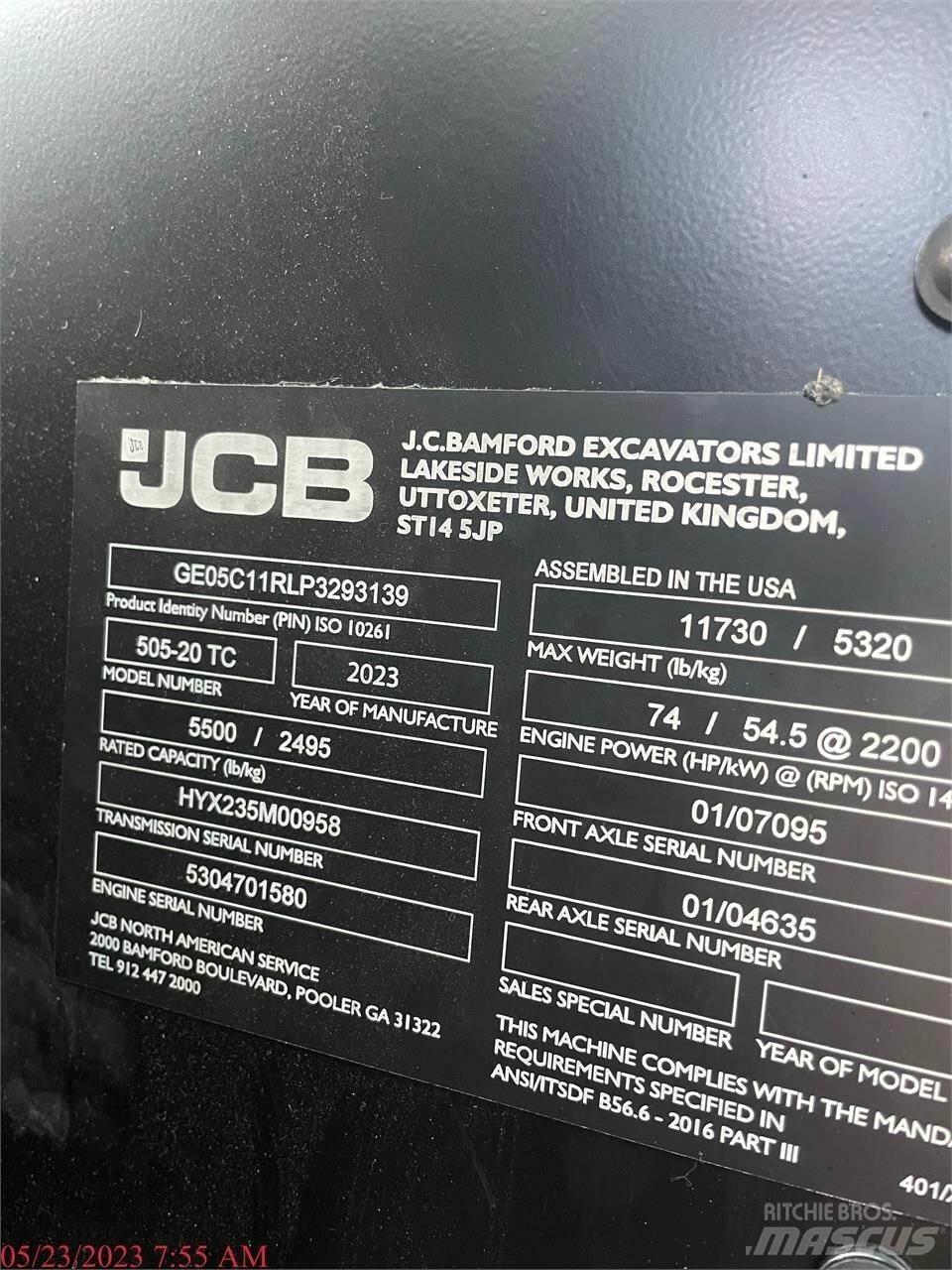 JCB 505-20TC Teleskopiskie manipulatori