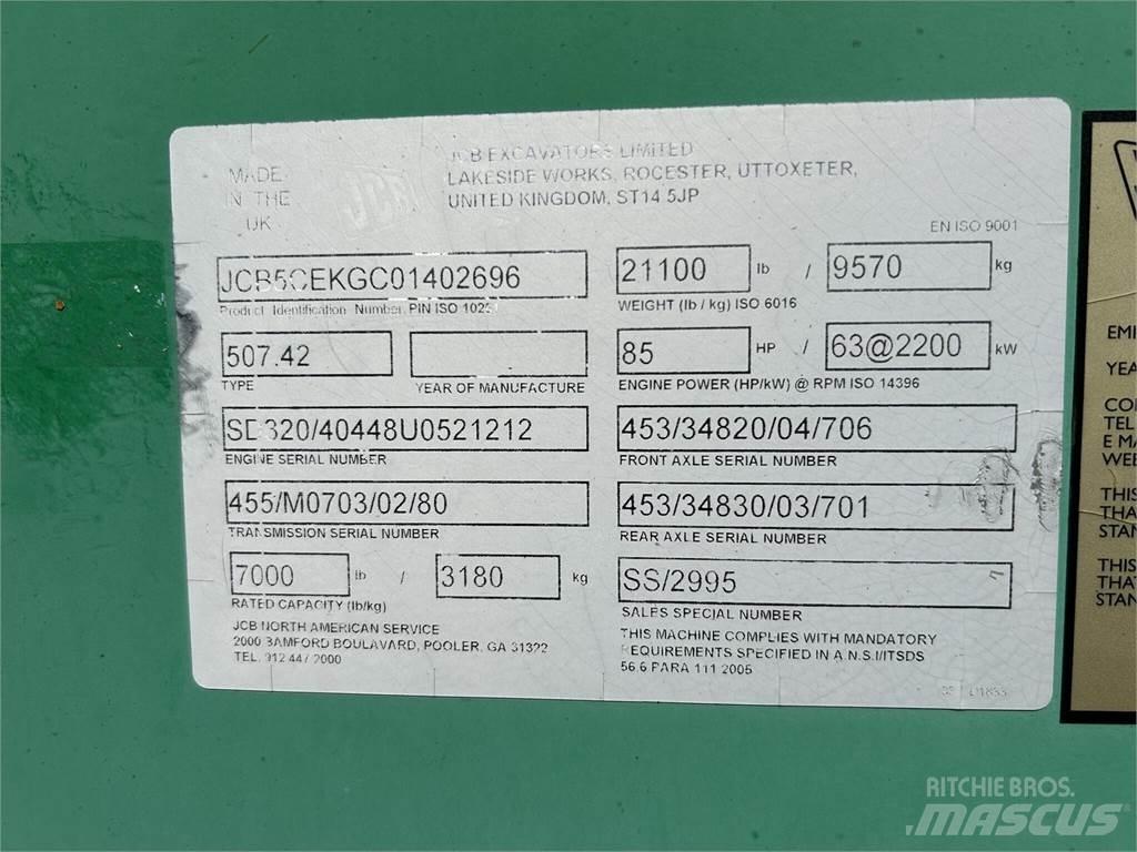 JCB 507-42 Teleskopiskie manipulatori