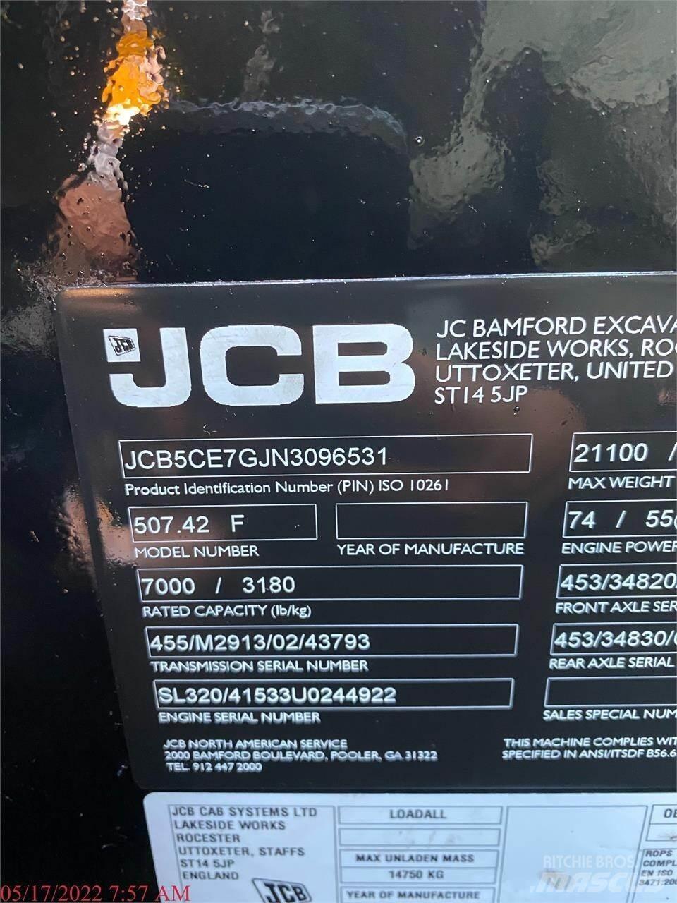 JCB 507-42 Teleskopiskie manipulatori