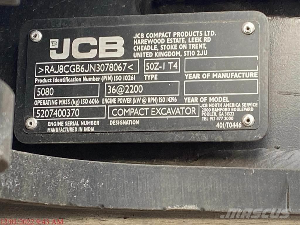 JCB 50Z-1 Mini ekskavatori < 7 t
